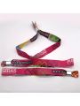 pulseras tela bordadas