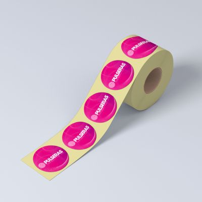 Pegatinas en rollos