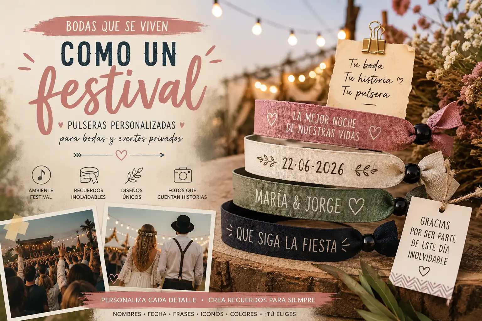 Bodas con estilo de festival: todo lo que necesitas para una experiencia inolvidable
