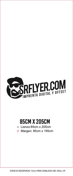 Plantilla roll up publicitario 85x200 cm
